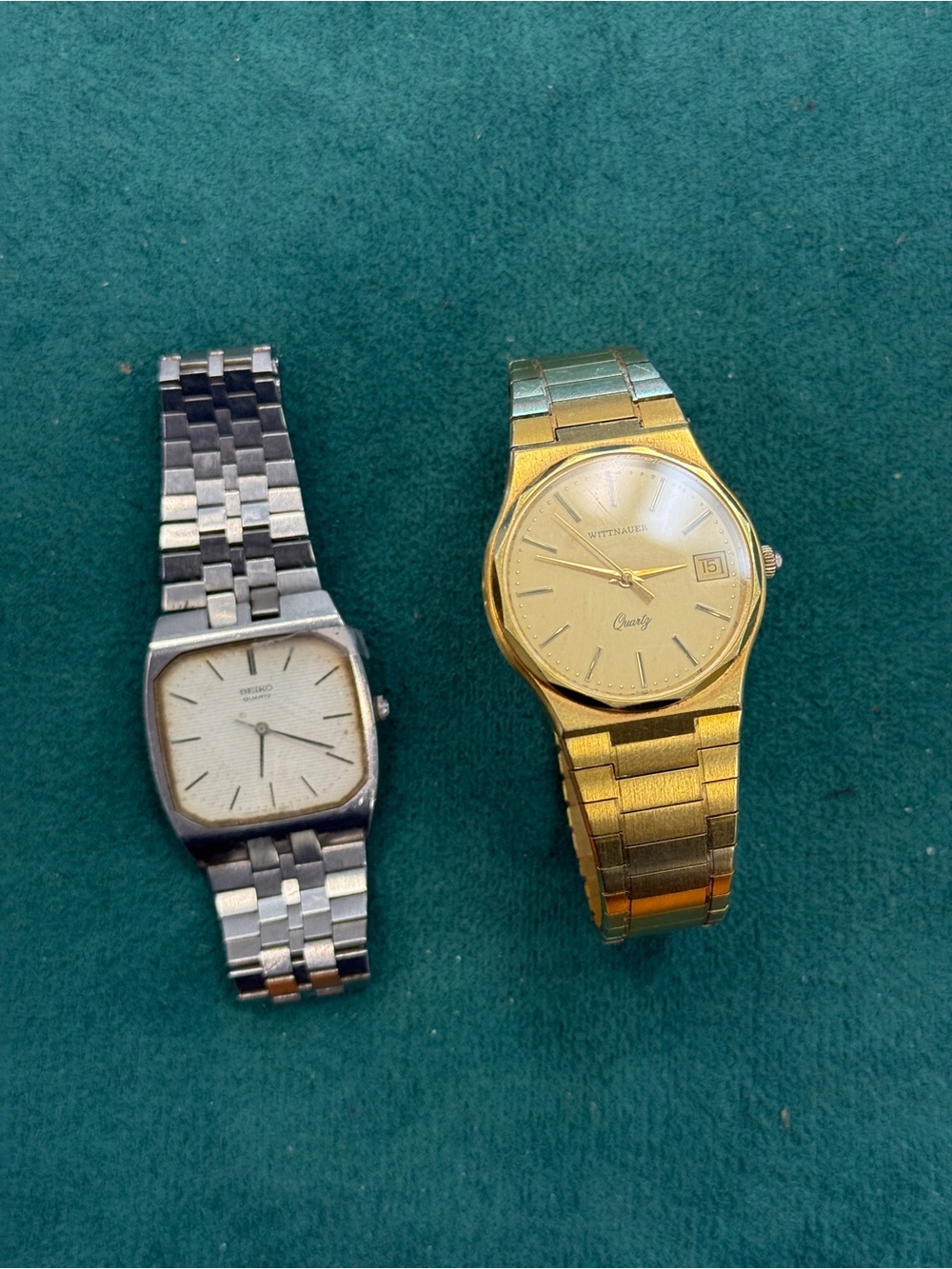 Seiko / Wittnauer vintage Quartz Watch with Date | Classic Gold (not working )